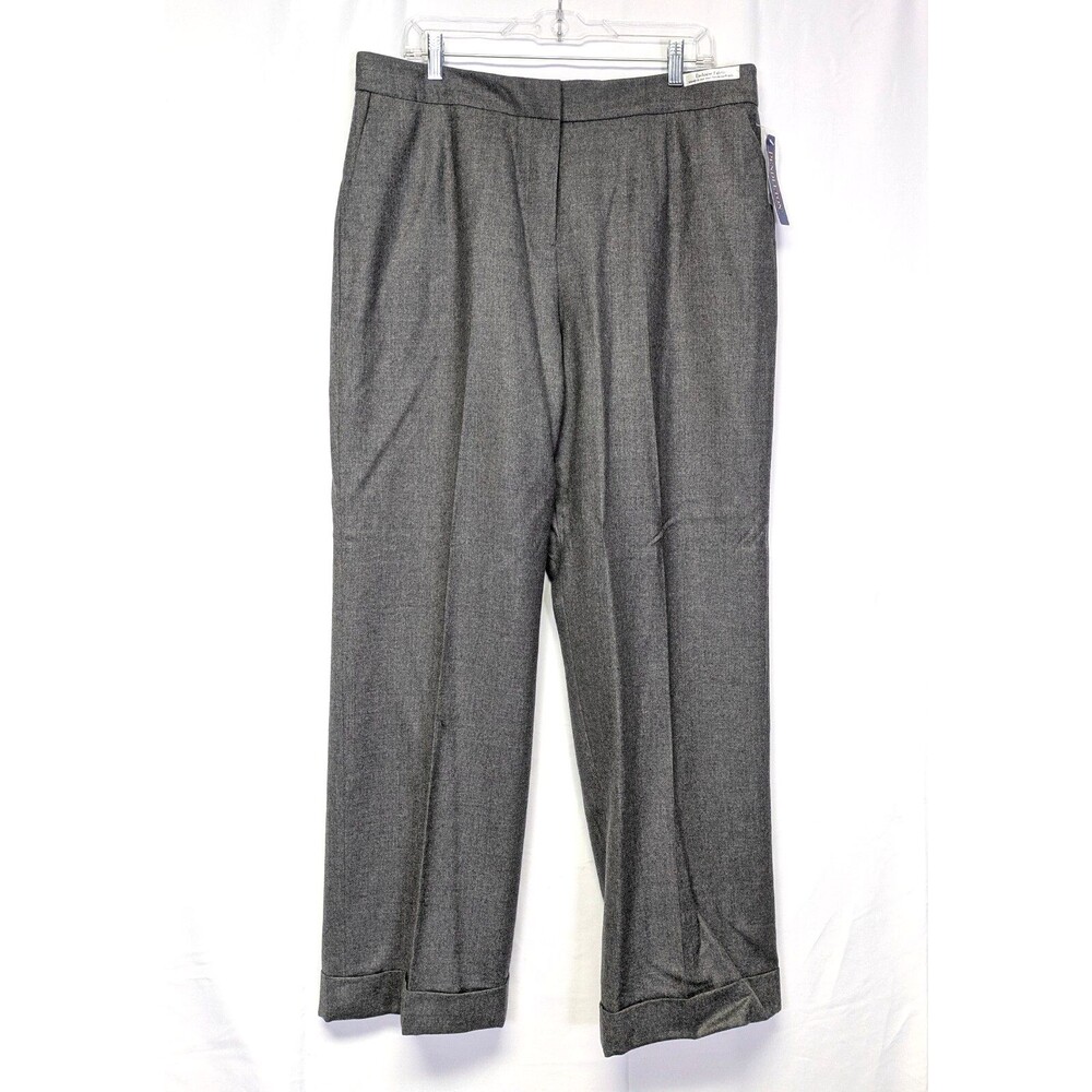 Pendleton Wide Leg Trousers Womens 18 Gray Virgin Wool Lined Pants Vintage NEW